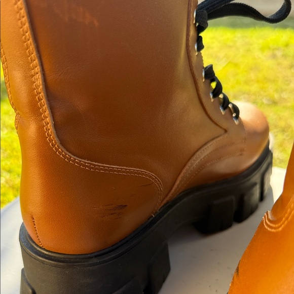 Marc Fisher Tan and Black Combat Boots - Picture 8 of 8